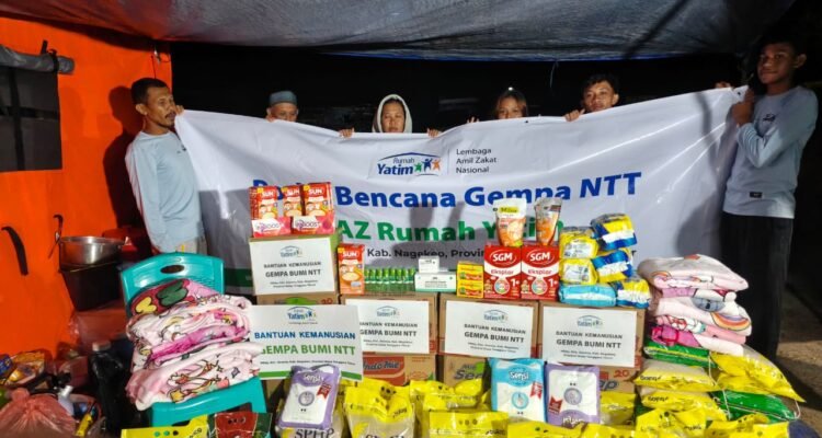 Rumah Yatim salurkan bantuan kemanusiaan untuk korban bencana gempa bumi di Nusa Tenggara Timur.